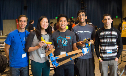 Idea Hacks contestants pose with their invention