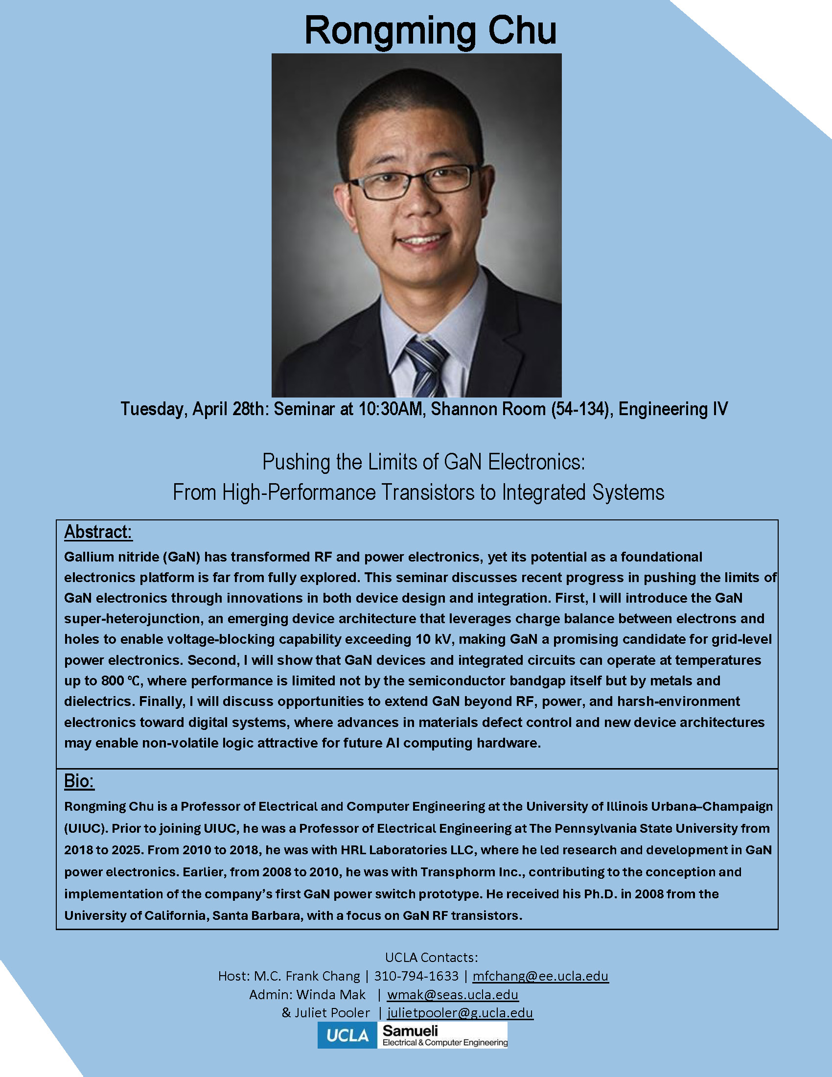 Chu Rongming seminar