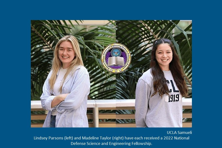 Lindsey Parsons and Madeline Taylor, who have each received a 2022 National Defense Science and Engineering Fellowship, are pictured here.